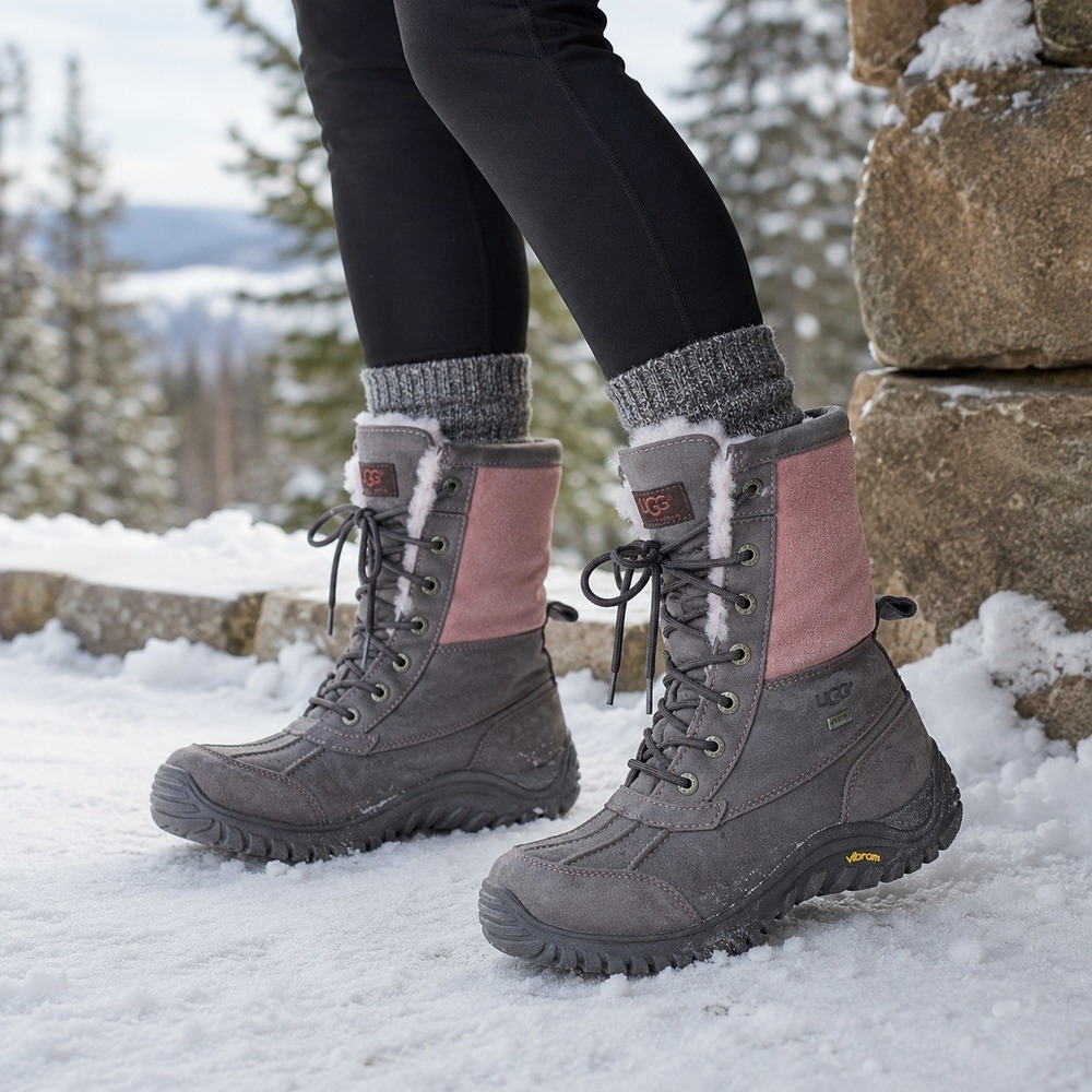 UGG Adirondack II Winter Boots Waterproof eVent Vibram Suede Shearling Women's 7